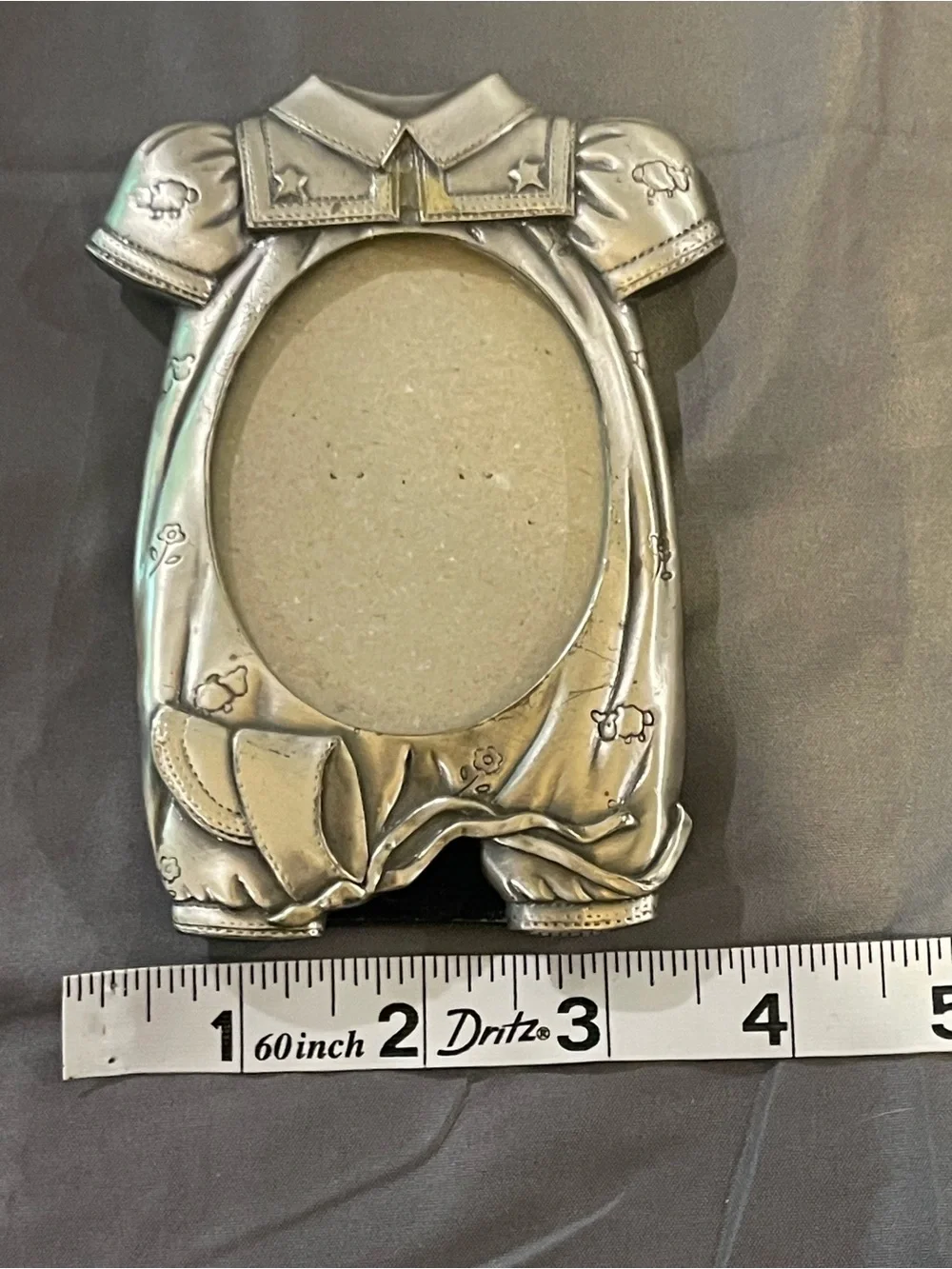 Silver Baby Dress Picture Frame - Elegant Nursery Accent